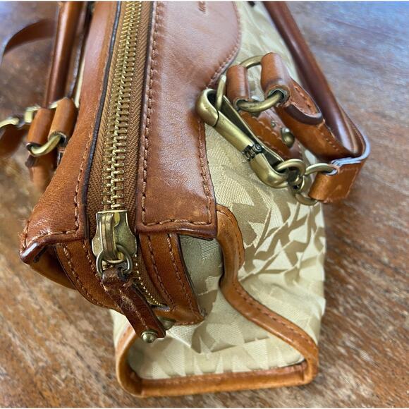 Vintage Y2K Michael Kors Signature Monogram Purse Bag Crossbody Top Handle - Picture 9 of 16